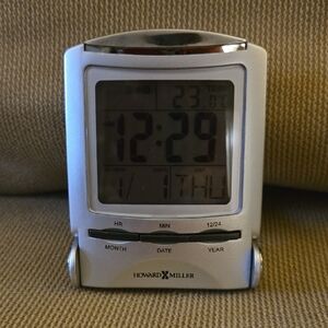 Howard Miller Silver Digital Clock